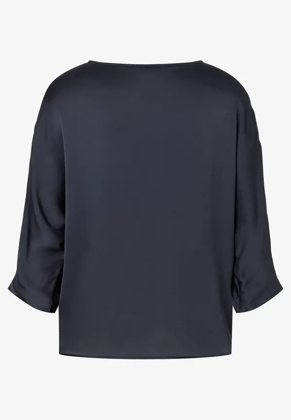 More & More Satinbluse, marine Bis zu 65% Rabatt