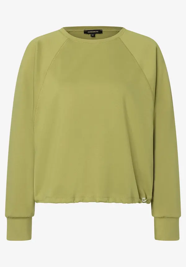 More & More feminines Sweatshirt, soft moss green Sonderangebot der Fabrik