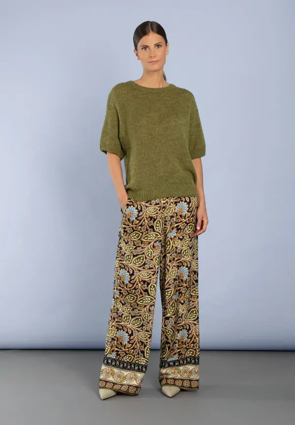 More & More Kurzarm-Pullover, soft moss green Bis zu 55% Rabatt