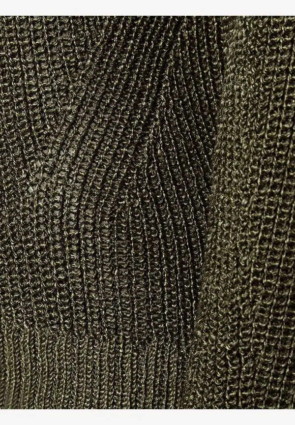 More & More Pullover mit Glanz, oliv Nur noch ein Tag übrig