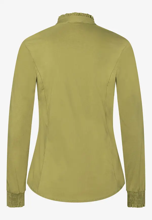 More & More Baumwoll/Stretch Bluse, soft moss green Begrenzt auf 3 Tage