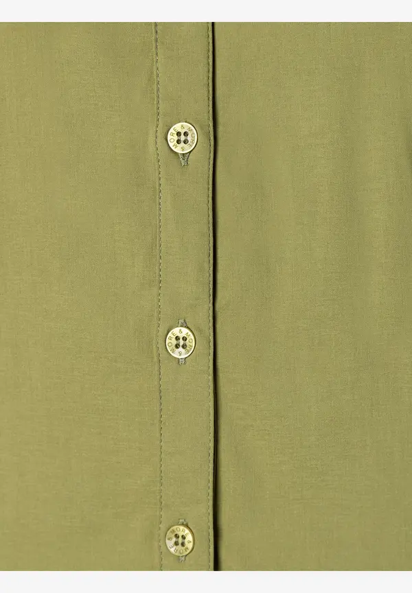 More & More Baumwoll/Stretch Bluse, soft moss green Begrenzt auf 3 Tage