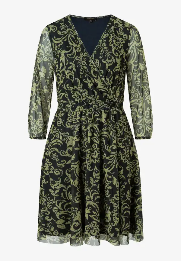 More & More Meshkleid, Paisleyprint, marine/grün Im Verkauf