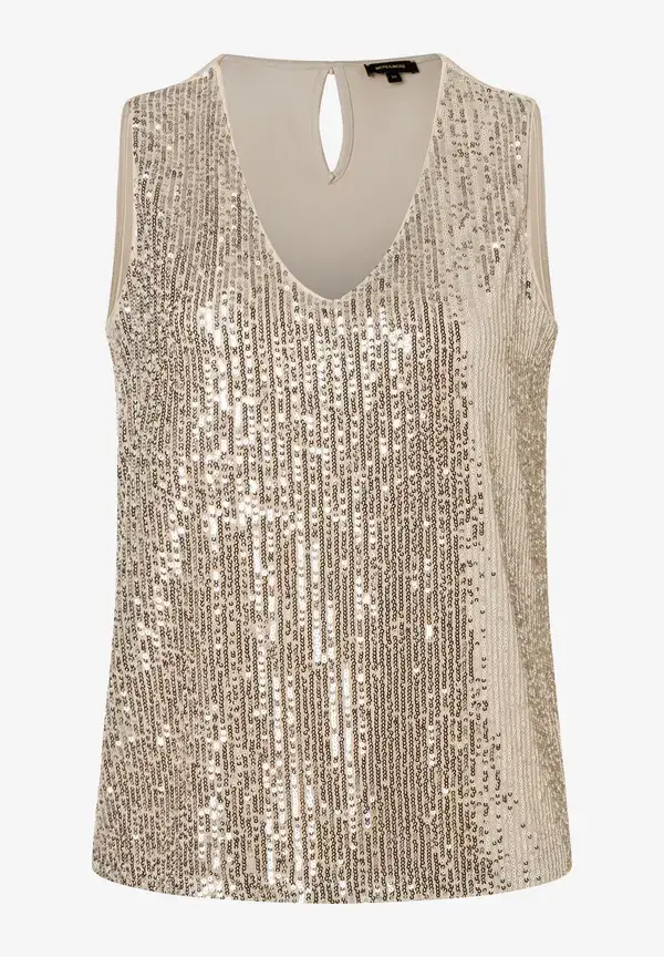 More & More Paillettentop, sand, Sommer-Kollektion Angebote