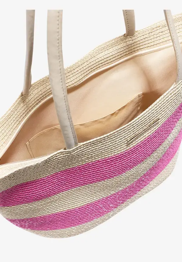 More & More Strohtasche, pink/sand, Sommer-Kollektion Exklusivangebot