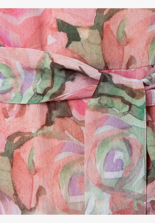 More & More Chiffonkleid, Rosenprint, Sommer-Kollektion Preisnachlass