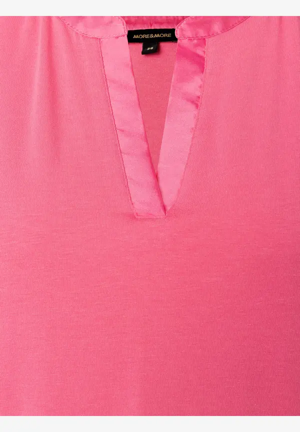 More & More Shirt mit Satinkante, sorbet pink, Sommer-Kollektion Saisonschlussverkauf