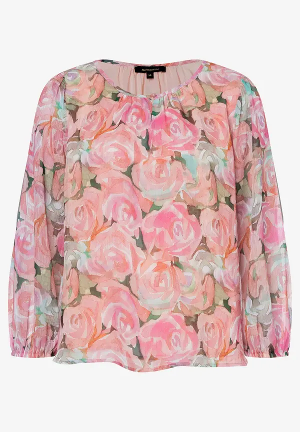 More & More Chiffonbluse, Rosenprint, Sommer-Kollektion Vatertagsangebot