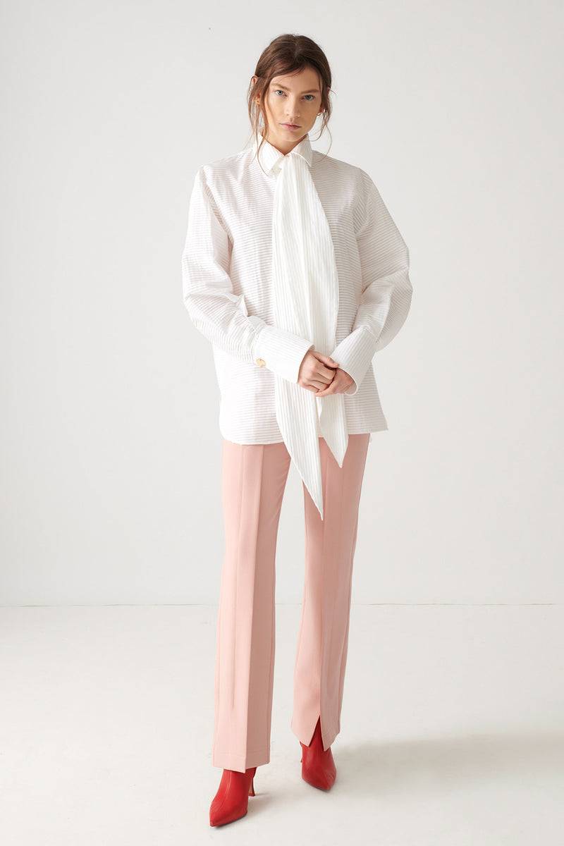 Mykke Hofmann Cotton Plissée Blouse Lylara Begrenzte Freigabe