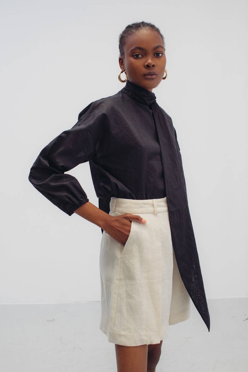 Mykke Hofmann Organza-Bluse Lexa aus Bio-Baumwolle Lagerräumung
