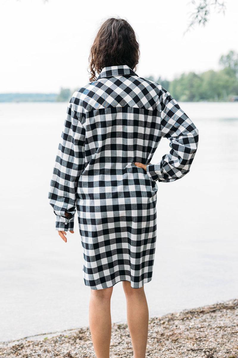 Mykke Hofmann Flanellkleid aus Bio-Baumwolle Klore Letzte 3 Tage