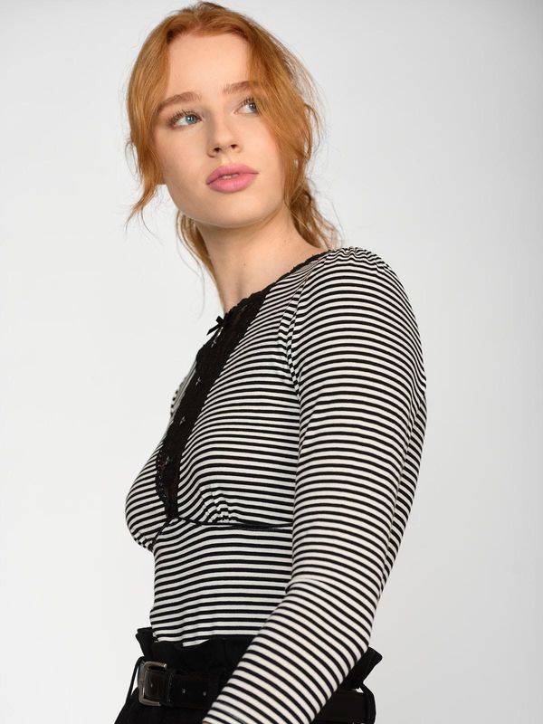 Nastrovje Potsdam Vive Maria Ahoi Summer Damen 3/4-Arm-Shirt schwarz/creme Fabrikladen