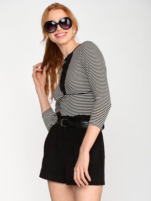 Nastrovje Potsdam Vive Maria Ahoi Summer Damen 3/4-Arm-Shirt schwarz/creme Fabrikladen