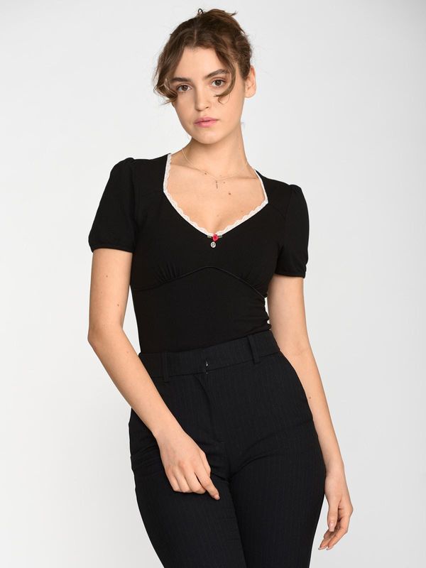 Nastrovje Potsdam Vive Maria Summer Lolita Damen T-Shirt schwarz Black Friday Preise