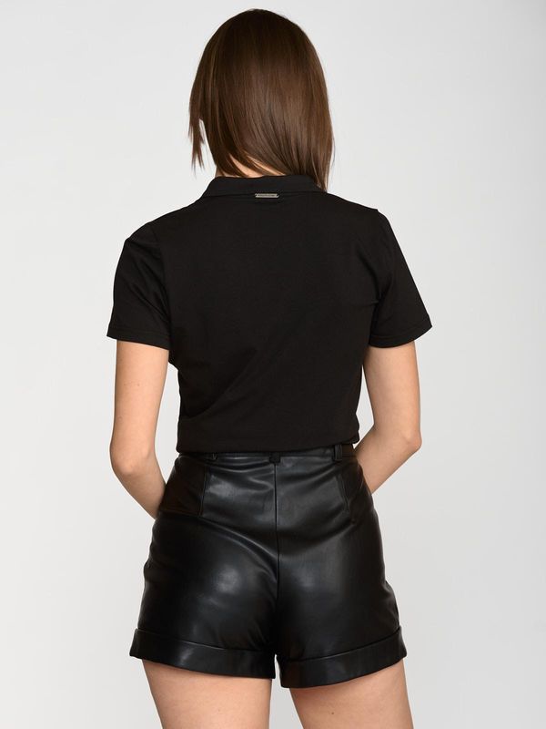 Nastrovje Potsdam Pussy Deluxe Classic Black Damen Kurzarmbluse schwarz Fabrikpreis