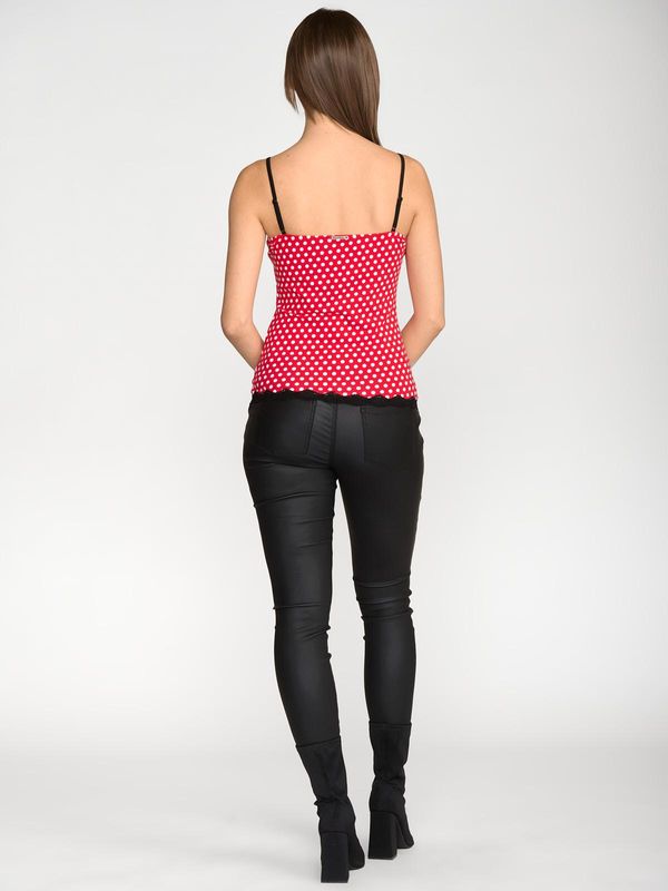 Nastrovje Potsdam Pussy Deluxe Dotties Classic Top female rot allover Sonderangebot