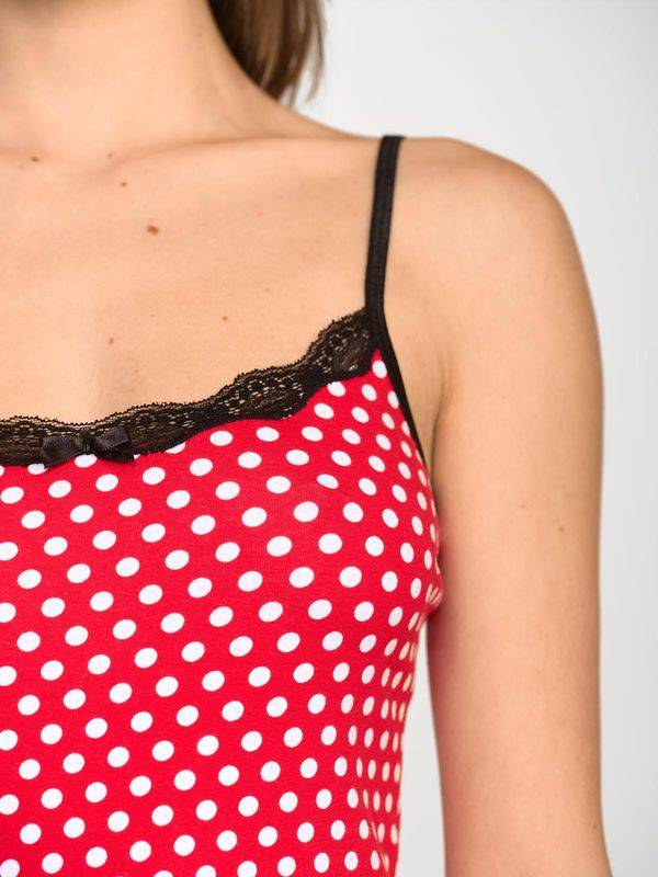 Nastrovje Potsdam Pussy Deluxe Dotties Classic Top female rot allover Sonderangebot