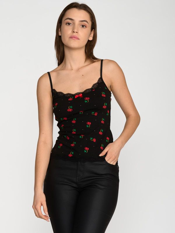 Nastrovje Potsdam Pussy Deluxe Cherries Classic Top female schwarz/allover Günstig kaufen
