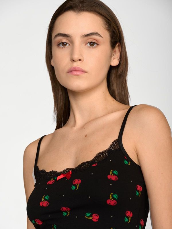 Nastrovje Potsdam Pussy Deluxe Cherries Classic Top female schwarz/allover Günstig kaufen