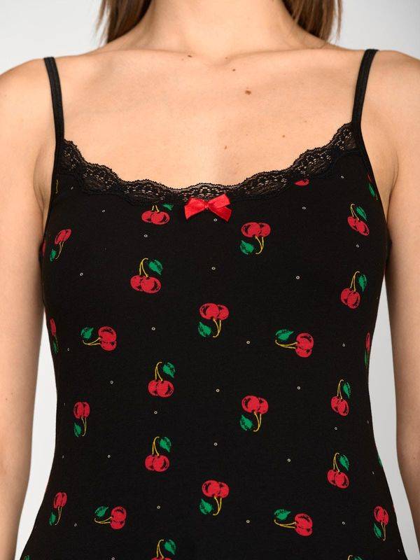 Nastrovje Potsdam Pussy Deluxe Cherries Classic Top female schwarz/allover Günstig kaufen