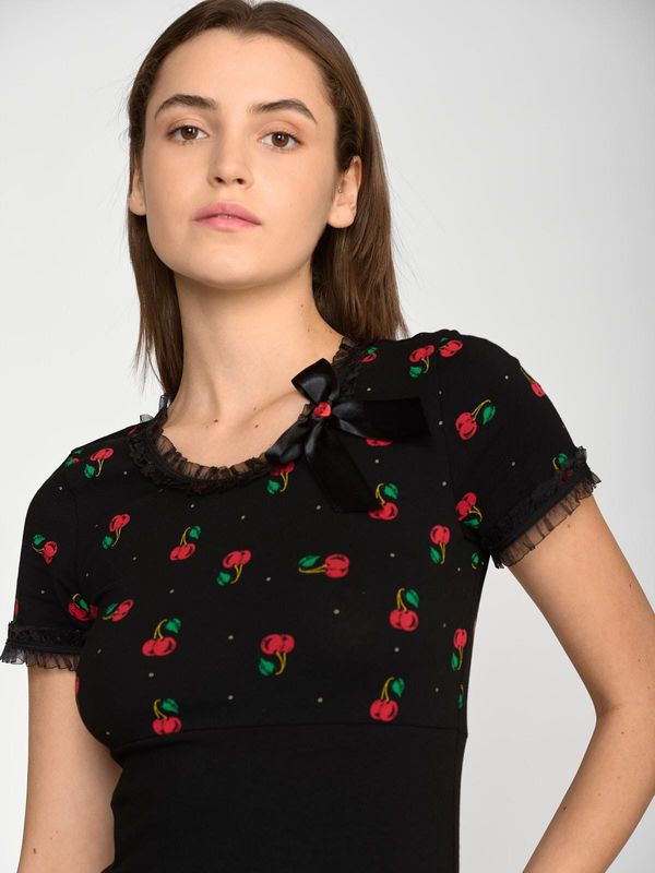 Nastrovje Potsdam Pussy Deluxe Bow On Cherries Shirt female schwarz/allover Versandkostenfrei
