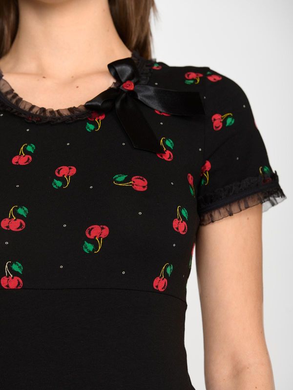 Nastrovje Potsdam Pussy Deluxe Bow On Cherries Shirt female schwarz/allover Versandkostenfrei