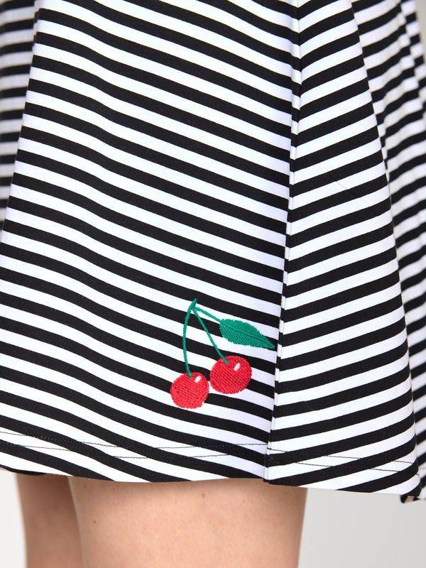 Nastrovje Potsdam Pussy Deluxe Stripey Classic Dress female schwarz/weiß Großer Ausverkauf