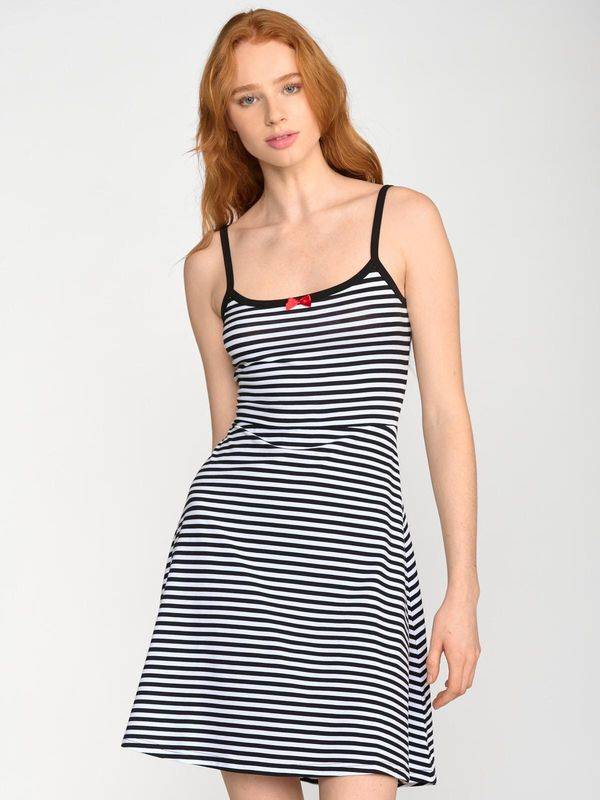 Nastrovje Potsdam Pussy Deluxe Stripey Classic Dress female schwarz/weiß Großer Ausverkauf