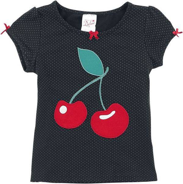 Nastrovje Potsdam Pussy Deluxe Dotties % Cherry Girl Kinder Schlafanzug schwarz allover Weihnachtsangebot