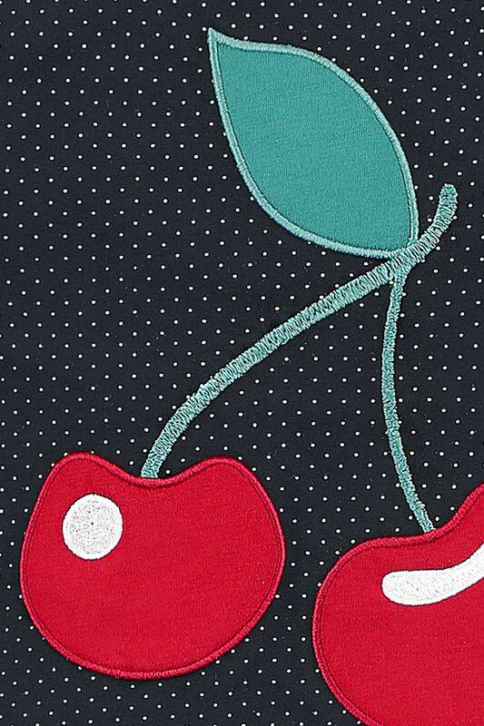 Nastrovje Potsdam Pussy Deluxe Dotties % Cherry Girl Kinder Schlafanzug schwarz allover Weihnachtsangebot