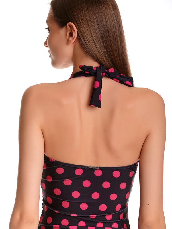 Nastrovje Potsdam Pussy Deluxe Classic Pink Dotties Damen Badeanzug schwarz allover Lagerräumung