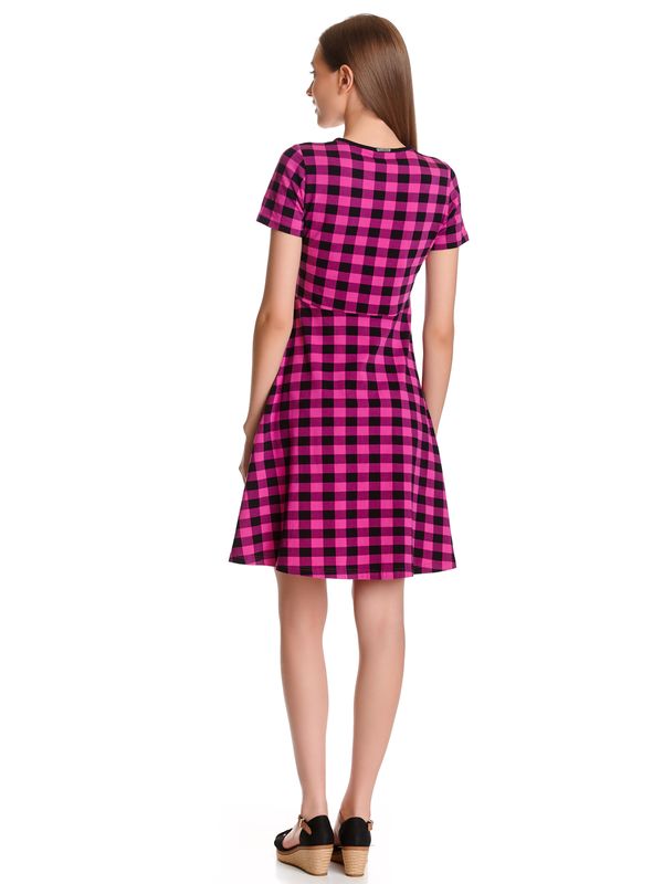 Nastrovje Potsdam Pussy Deluxe Back to 1955 pink checkered Damen A-Linien-Kleid pink allover Heißer Verkauf