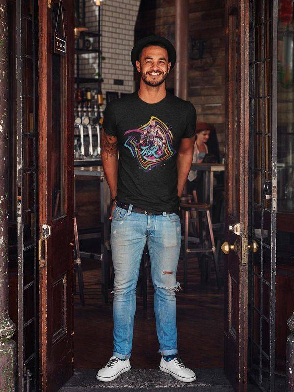 Nastrovje Potsdam Thor Retro Print Herren T-Shirt schwarz Saisonale Angebote