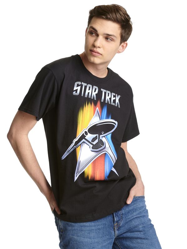 Nastrovje Potsdam Star Trek Shining Badge Herren T-Shirt schwarz VIP-Rabatte