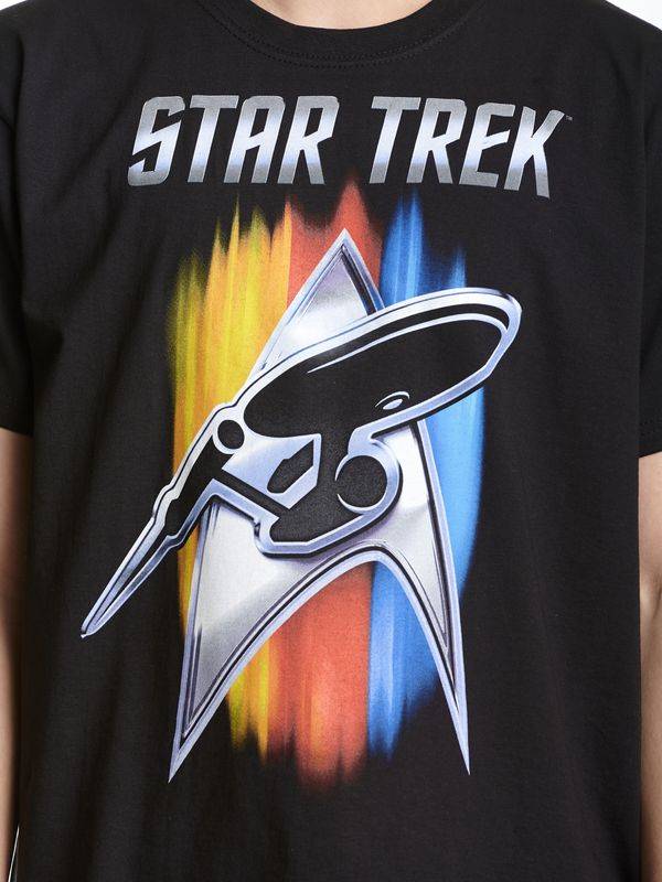 Nastrovje Potsdam Star Trek Shining Badge Herren T-Shirt schwarz VIP-Rabatte