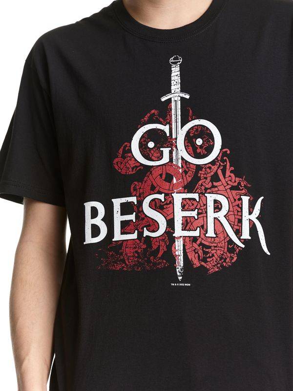 Nastrovje Potsdam Vikings Valhalla Go Beserk Herren T-Shirt schwarz Letzte 3 Tage
