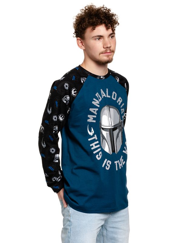 Nastrovje Potsdam The Mandalorian The Way Herren Langarmshirt schwarz/blau JETZT KAUFEN