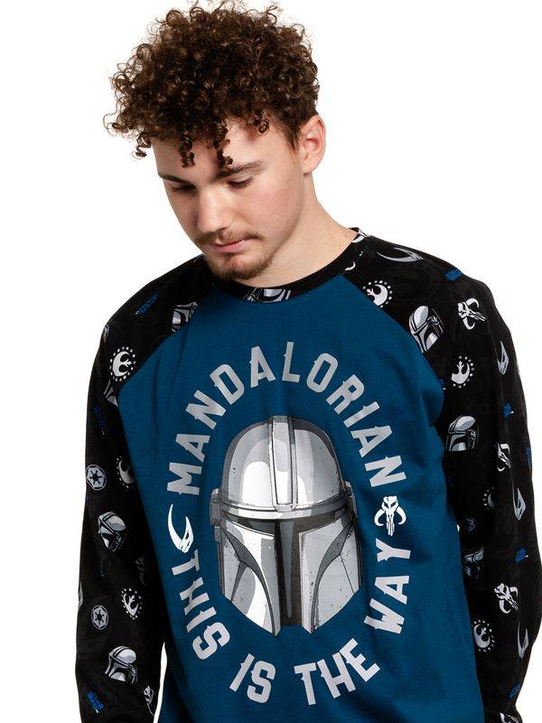 Nastrovje Potsdam The Mandalorian The Way Herren Langarmshirt schwarz/blau JETZT KAUFEN