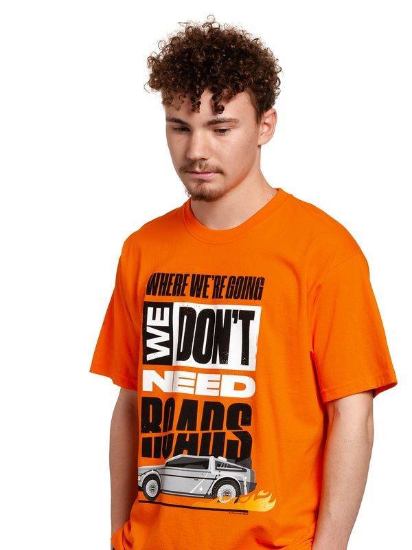 Nastrovje Potsdam Back To The Future We Don&#039;t Need Herren T-Shirt orange Neueste Stile