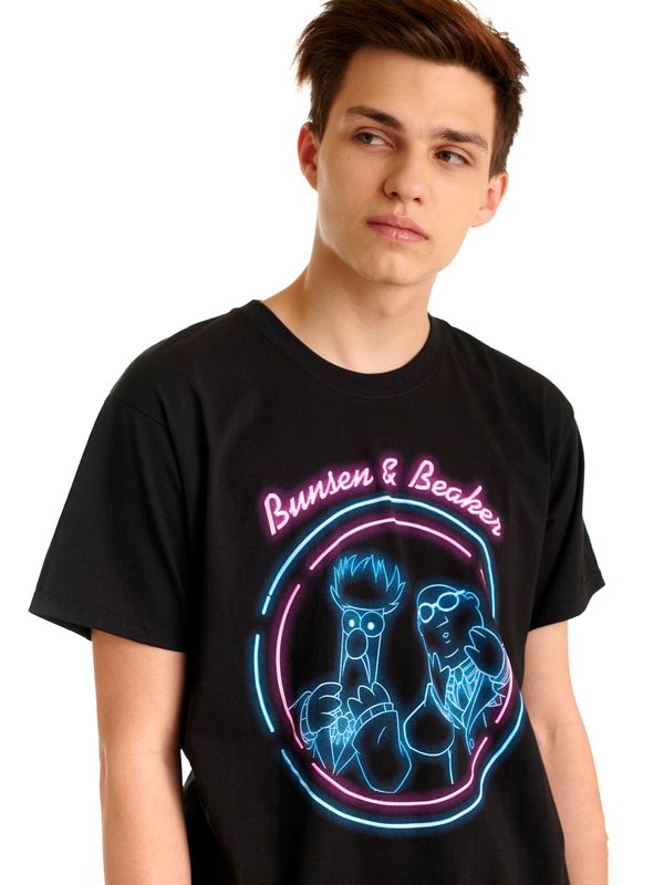 Nastrovje Potsdam The Muppets Bunsen & Beaker Herren T-Shirt schwarz Letzte 2 Tage