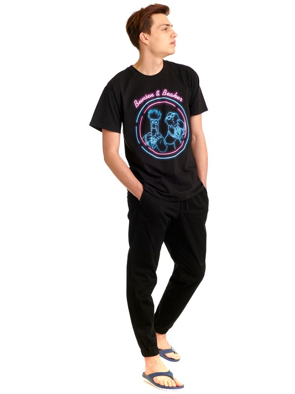 Nastrovje Potsdam The Muppets Bunsen & Beaker Herren T-Shirt schwarz Letzte 2 Tage