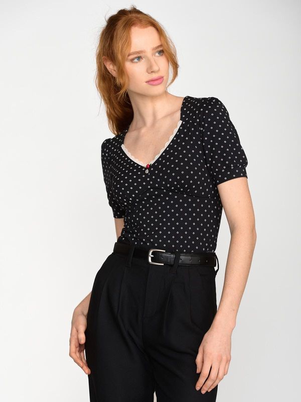 Nastrovje Potsdam Vive Maria Classic Èmelie Damen T-Shirt schwarz allover Bis zu 60% Rabatt