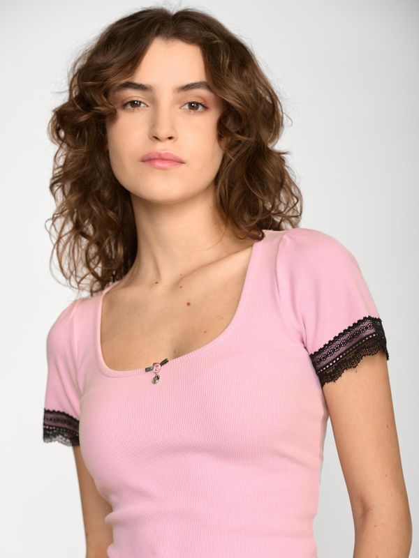 Nastrovje Potsdam Vive Maria Sweet Cropped Shirt Damen T-Shirt rosa Bis zu 65% Rabatt
