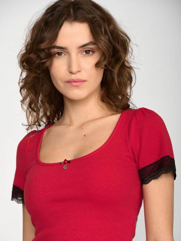 Nastrovje Potsdam Vive Maria Sweet Cropped Shirt Damen T-Shirt rot Nur für heute