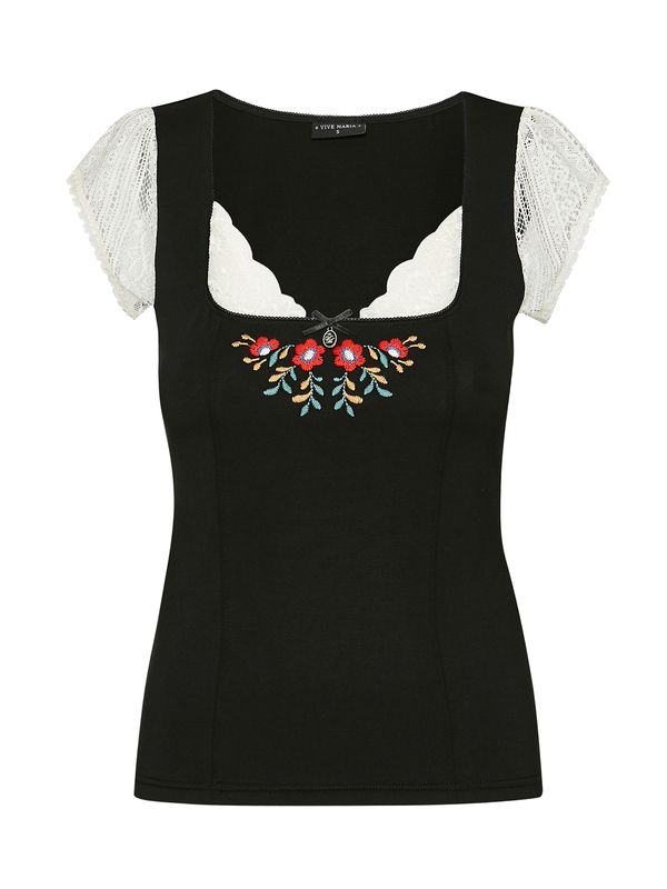 Nastrovje Potsdam Vive Maria Meadow Kiss Damen Spitzentop schwarz/creme Nur noch ein Tag übrig