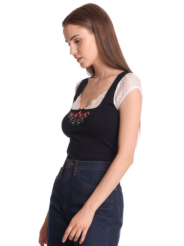 Nastrovje Potsdam Vive Maria Meadow Kiss Damen Spitzentop schwarz/creme Nur noch ein Tag übrig