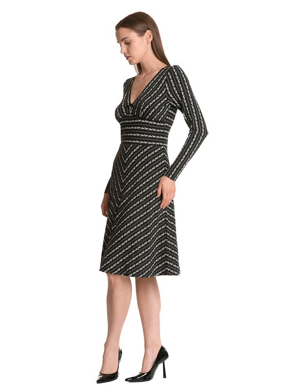Nastrovje Potsdam Vive Maria Dandy Stripes Damen A-Linien-Kleid schwarz allover Im Verkauf