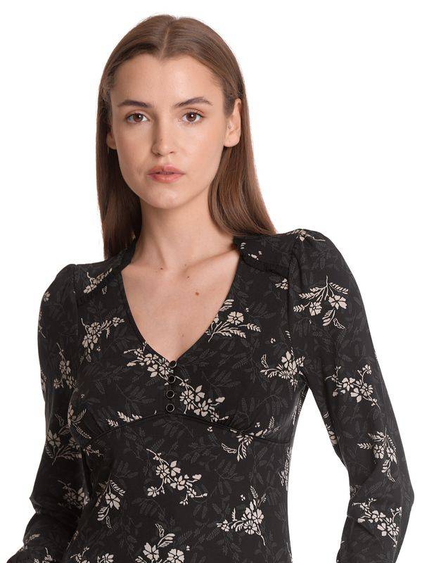 Nastrovje Potsdam Vive Maria Reverie Damen Langarmshirt schwarz allover 50% Rabatt für begrenzte Zeit