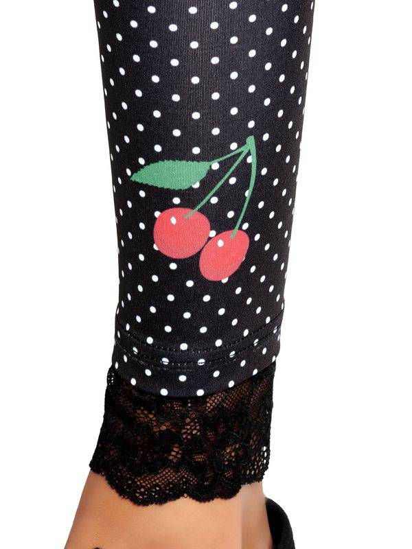 Nastrovje Potsdam Pussy Deluxe Dotties Damen Leggings schwarz allover Auslauf