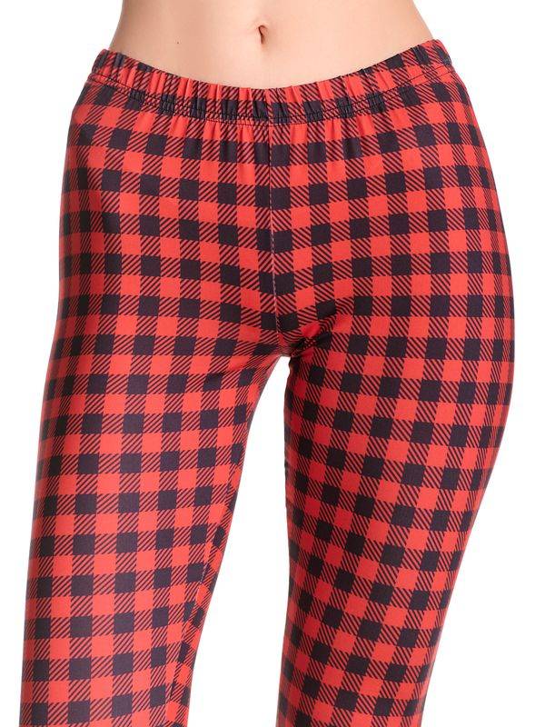 Nastrovje Potsdam Pussy Deluxe Red Checkered Damen Leggings rot allover Verkauf